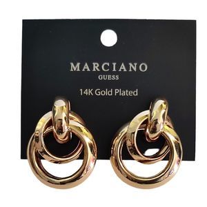 Marciano Guess Gold Plated Circles Earrings